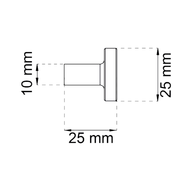 Habo Pokr&#281;t&#322;o meblowe - Polerowany mosi&#261;dz - Model Alvin - 25 mm