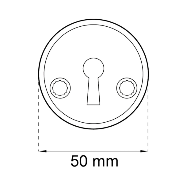 Habo Nyckelskylt - Borstad mssing - Modell 2991