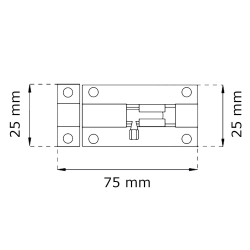 Habo door bolt - Polished brass - Model 4539