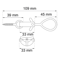 Habo window latch - White lacquered - Model 280