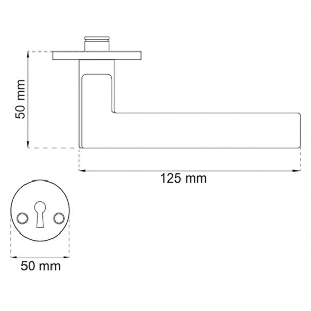 Habo Drrhandtag - Inomhus - Svart, Model Edmonton - Nya drrar
