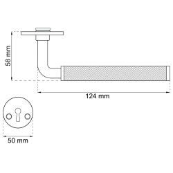 HABO drrhandtag Lexington inkl. nyckelskyltar - Svart