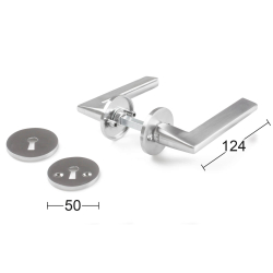 Trgriff - Innenbereich - Chrom gebrstet - mit Schlsselrosetten - Modell DENVER