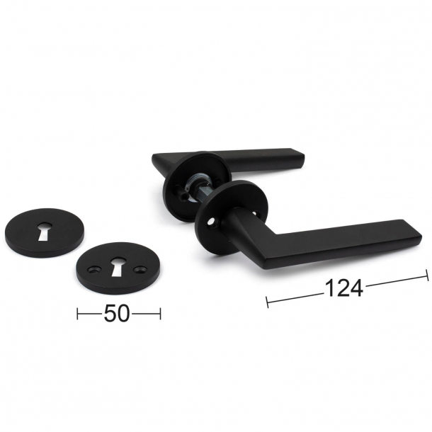 Drgreb indenDrs - Sort - Rosetter og Ngleskilt - Model DENVER - Nye Dre