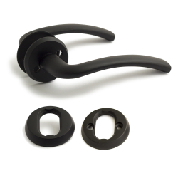 Drrhandtag svart, utomhus, Cylinderring fr nyckells ute och inne, Modell OSLO