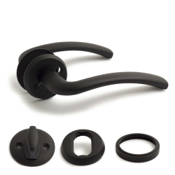 Habo Drgreb udvendigt - Sort - Vrider og cylinderring - Model Oslo