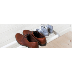 Habo Hat Hylla - Vit / Aluminium - Modell ELEGANT