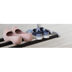 Habo Hat Hylla - Svart / Aluminium - Modell ELEGANT