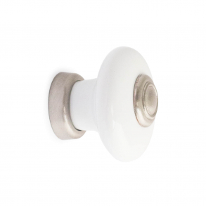 Uchwyt do mebli - ERIK - Porcelana/Szczotkowany nikiel