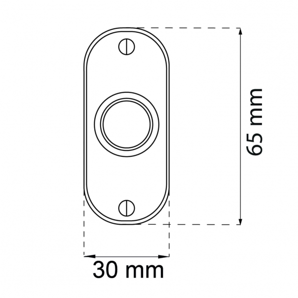 Przycisk do dzwonka - Szczotkowany chrom - model 541