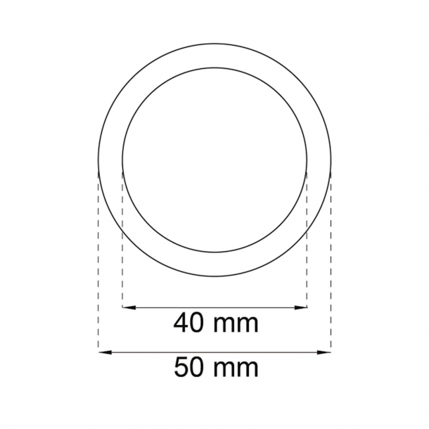 habo Klamka do drzwi przesuwnych - Czarna - 50 mm