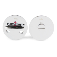 Habo WC-beslag - Modell F262 - Glnsande krom