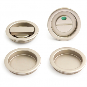 Habo WC-beslag fr skjutdrr - Matt nickel