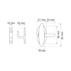Klamka okienna - Nikiel - HABO - Model 230 - 41509