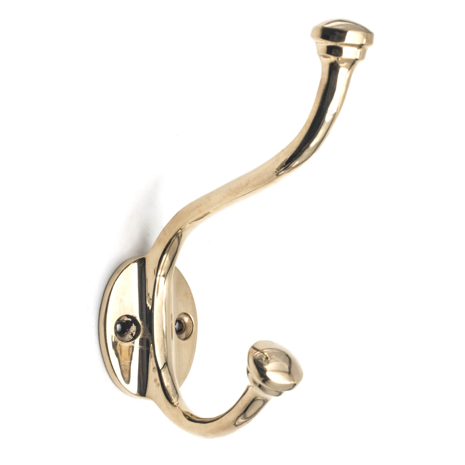 Aged Brass Double Coat and Hat Hook