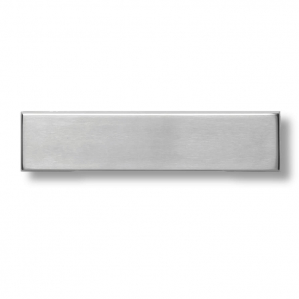 Letter frame - Brushed stainless steel - Letter box - Outgoing letter flap - h79 x b345 x d8