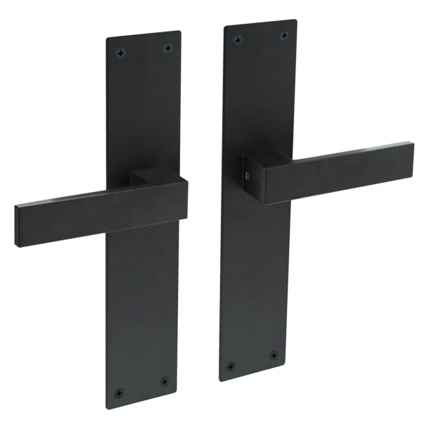 Door handle indoors on long-distance - Matte black - AMSTERDAM - Model 571