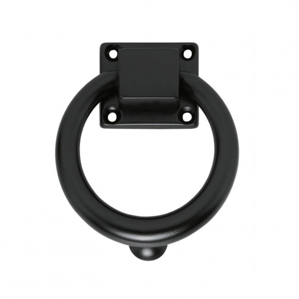 Door knocker - Black - Ring - 107 mm
