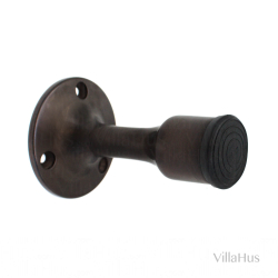 D�rrstopp - Brunad m�ssing / Svart gummitopp - 84 mm