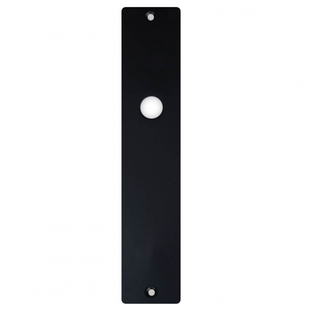 Backplate - Black - Handle hole - Without keyhole - 45 x 220 mm