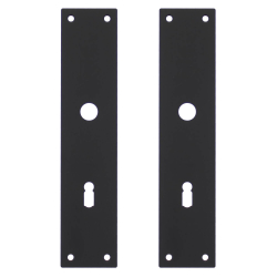 Lngskylt med nyckelhl (set) Matt svart - Model 583 - 55 x 250 mm