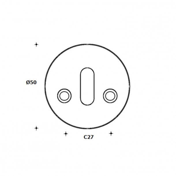 nyckelskylt oval (set) - Svart - INTERSTL - Modell 93212 - cc27 mm