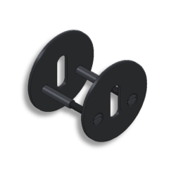 nyckelskylt oval (set) - Svart - INTERSTL - Modell 93212 - cc27 mm