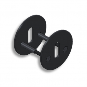 nyckelskylt oval (set) - Svart - INTERSTL - Modell 93212 - cc27 mm