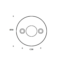 Rosett (set) - Svart - INTERSTEEL - Modell 93202 - cc30 mm