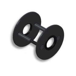Rosett (set) - Svart - INTERSTEEL - Modell 93202 - cc30 mm