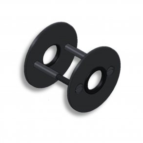 Rosett (set) - Svart - INTERSTEEL - Modell 93202 - cc30 mm