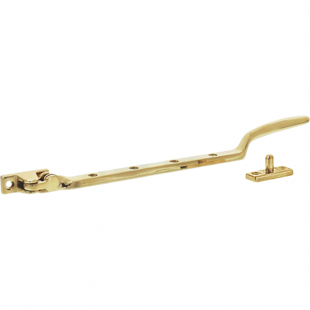 Window Casement Stay - Brass without lacquer - 337 mm