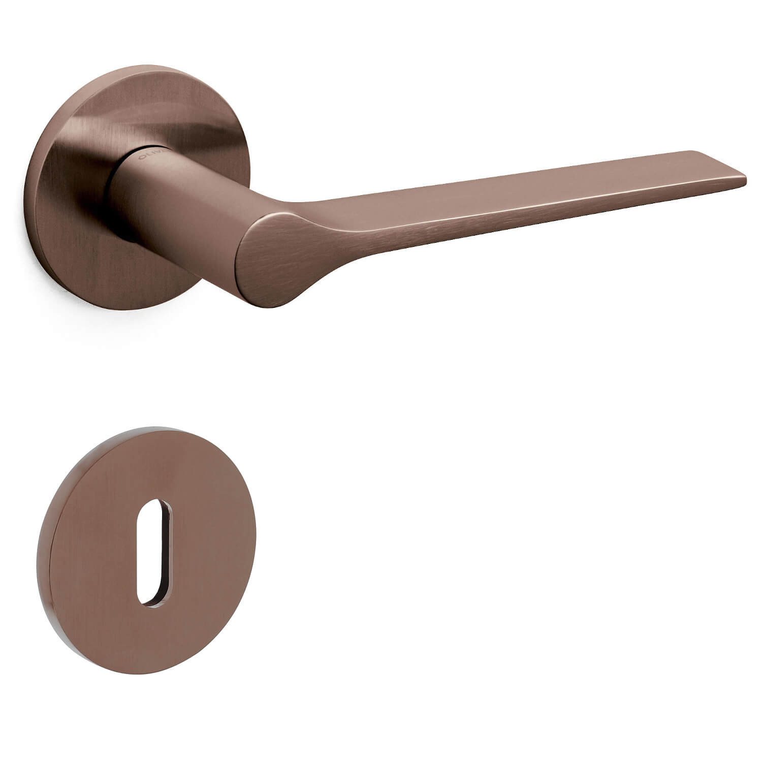 Door handle - Brushed bronze - Gio Ponti LAMA L - Door handles Gio Ponti  LAMA - VillaHus