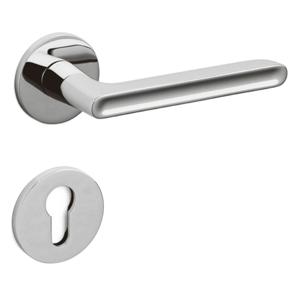 Olivari Door handle with europrofile escutcheon Bright chrome Model