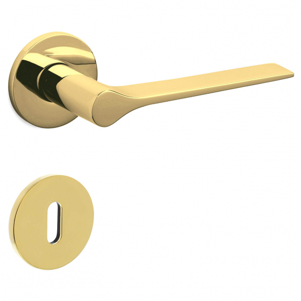 Door handle - Polished brass PVD - Gio Ponti LAMA L