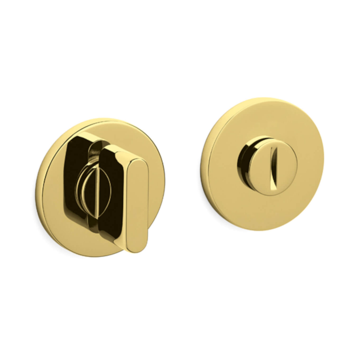 Privacy lock - Polish brass - Gio Ponti LAMA L - Door handles Gio Ponti ...