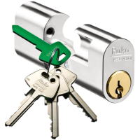 RD1662 Dobbelt oval cylinder st, DC ekskl. skruer, Brstet stl