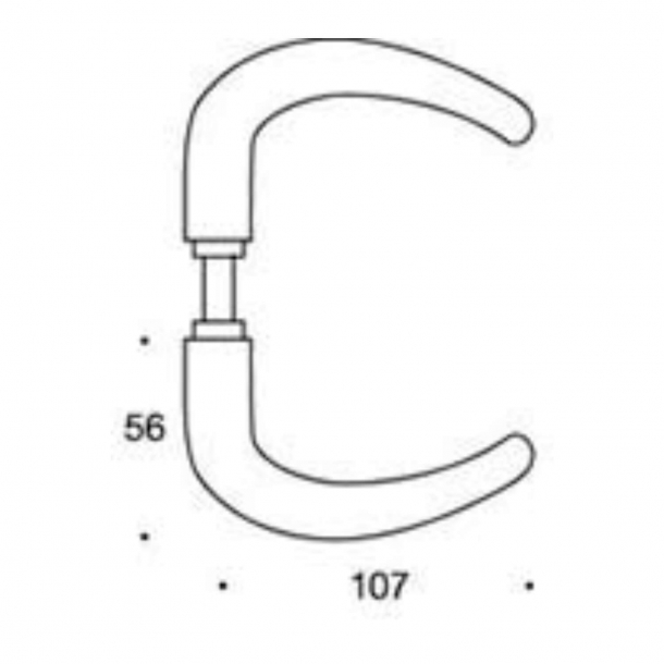 Drrhandtag - Coupe - Mssing - RANDI line - Model 1090 - Utan rosetter