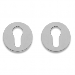 Cylinder rosette - PZ - RANDI - Brushed Steel - Snap-on cover