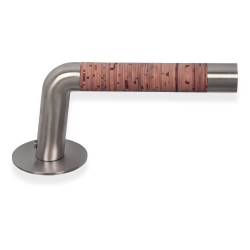 Randi door handle, NORDIC Straight, Steel and Birch Bark