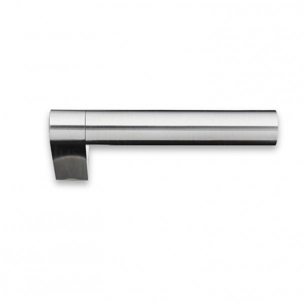 Door handle without rosettes - Brushed steel - GRATA - Model 1077