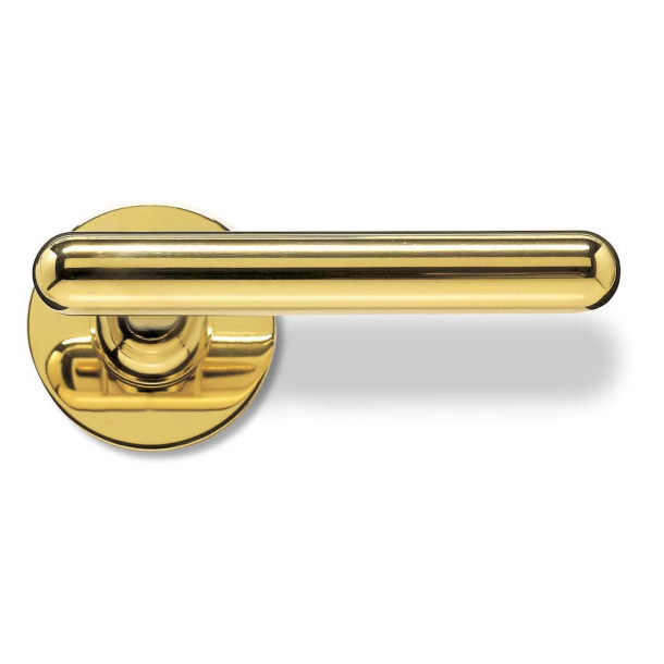 Door handle - Brass - Slim T-shape - RANDI Line - Model 1050 - ø16mm - cc38 mm