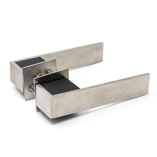 RANDI door handle SQUARE - Left - Stainless steel - Friis og Moltke Design