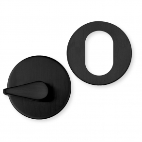 Vridergreb + Cylinderring 2 mm - Sort PVD - Komé - ASSA cc30 mm