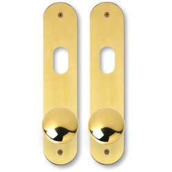 Kugle drgreb p langskilt - C-form - Messing - ASSA - Cylinderhul - cc105 mm