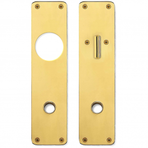 RANDI Langskilt - Messing - Vridergreb - 40 mm hul for cylinderring - 215x55x2 mm 