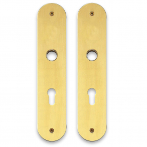 Back plate - Brass - PZ cylinder lock - cc72 mm - RANDI Classic Line - Model p3230