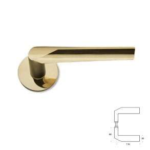 RANDI drgreb - Kom - Design C. F. Mller - Messing - Uden rosetter