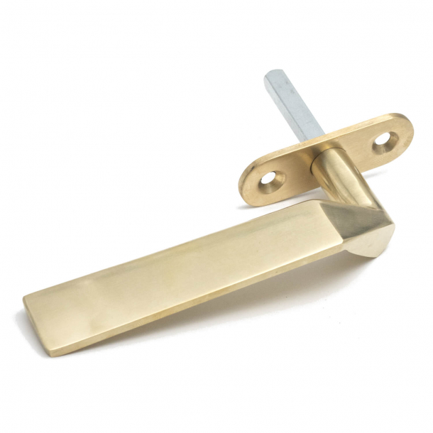 Randi window handle - Left - Brushed brass without lacquer - C.F. Møller Architects - Model KOMÈ
