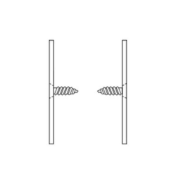 RANDI massiv rosett - Borstat rostfritt stl - Trskruvar - 50x2 mm - cc38mm